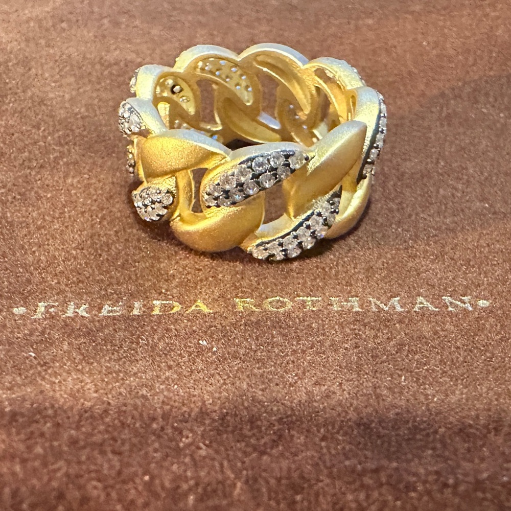 FR Cuban Link Statement Ring size 8